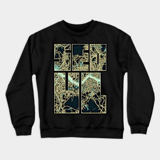 Seoul, South Korea City Map Typography - Summer Crewneck Sweatshirt